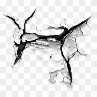 #papertear #cracked #cracked #crevasse #earthquake - Transparent Cracks In Wall Png Clipart