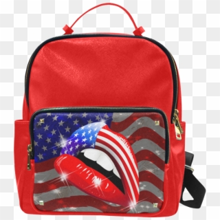 Usa Flag Lipstick On Sensual Lips Campus Backpack/large - Backpack Clipart