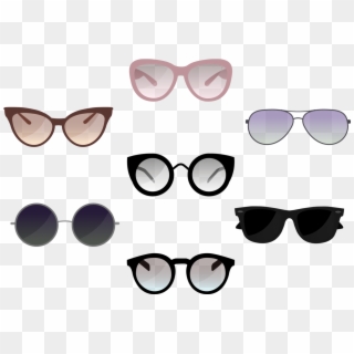 1980s Style Vector Sunglasses Retro Free Transparent - Sunglasses Vector Free Download Clipart