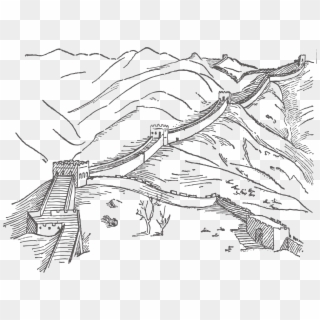 Clipart Library Library Great Wall Of Tiananmen Square - Great Wall Of China Line Art - Png Download