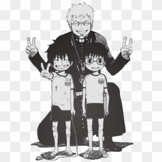 Blue Exorcist Manga Family Cute Manga Boy Anime Anime - Yuri Egin And Shiro Clipart