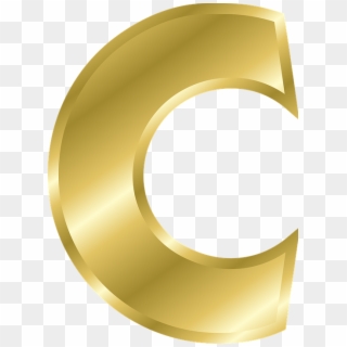 Letter C Capital Letter Alphabet Abc Gold - Letter C In Gold Clipart