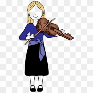 Violin Girl Personalized T Shirt For Recital, Music - Cartoon Clipart