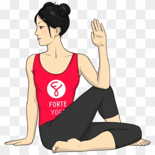 Half Lord Of The Fishes Yoga Pose , Png Download - Sitting Clipart