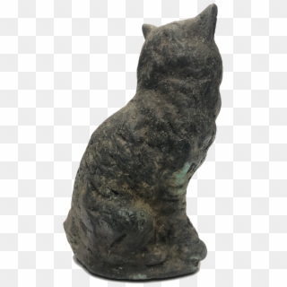 Primitive Cast Of A Fluffy Cat From Java, Indonesia - Statue Clipart