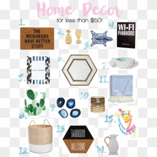 Home Decor For Less Than $50 - Pattern Clipart