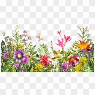 Outdoor Hermosas Flores Y Hierba Png Transparente - Flower Tapestry Clipart