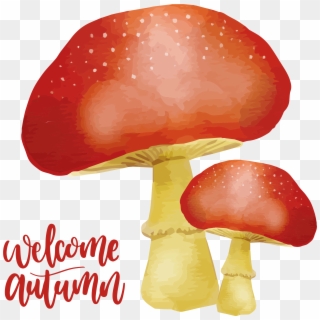 Autumn Watercolor Painting Download - Agaricus Clipart