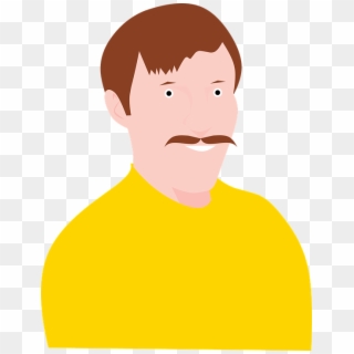 Avatar People Cartoon Mustache User Man Character - Cartoon Clipart