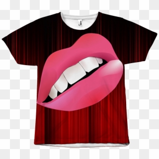 All Over The Front Print Tee - Lips Clipart