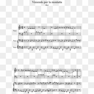 Viniendo Por La Montaña Sheet Music 1 Of 1 Pages - Nothing Else Matters Violin Notes Clipart