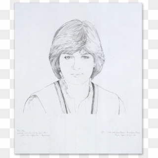 Portrait Of Diana, Princess Of Wales , - Sketch Clipart