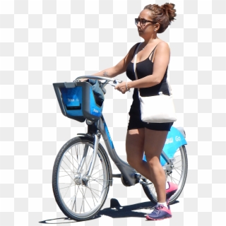 Girl On Bike Png - Girl In Bike Png Clipart