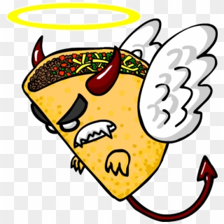 Taco Clip Guy - Taco With Angel Wings - Png Download