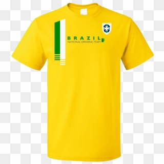 Standard Yellow Brazil National Drinking Team - Chunts Up With That Shirt Clipart