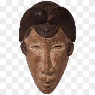 Carved African Mask - Bronze Sculpture Clipart