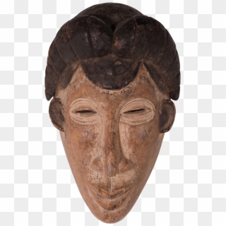 Carved African Mask - Bronze Sculpture Clipart