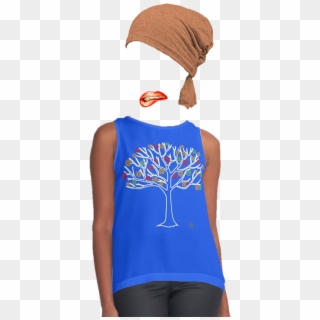 Blusa Azul Sin Mangas Con Ilustracion Arroba - Active Tank Clipart