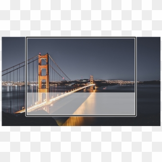 Parallax - Golden Gate Bridge - In Split Tone Clipart