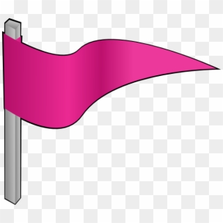 Waving Pink Flag Clip Art - Pink Flag Clip Art - Png Download