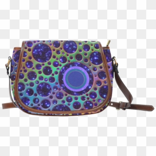 Universe Dots Grid Colored Pattern Saddle Bag/small - Handbag Clipart