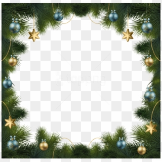 Free Png Christmas Pineframe With Ornaments Background - Tenga Un Excelente Sábado Gif Clipart
