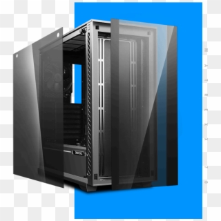 The Front And Side Panels Are Made Of Full-sized, Tinted - Server Clipart
