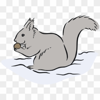 Squirrel Black And White Free Squirrel Clipart - Eastern Gray Squirrel Clipart - Png Download
