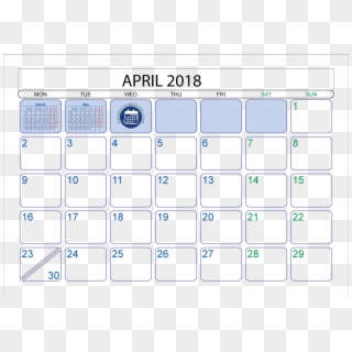 Clip Art Library Download April Printable Calendar - April 2017 Printable Calendar With Holidays - Png Download