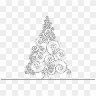 Drawing Grey Painted Sketch Pattern - Sketch Of Christmas Tree Design Clipart