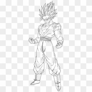 Collection Of Free Forearm Drawing Buff Download On - Dragon Ball Z Goku Full Body Drawing Clipart