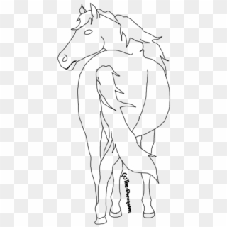 Picture Stock Shoulder Horse Lineart Free To Use By - Line Art Clipart