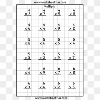 Multiplication Worksheets - Grade 6 Addition Questions Clipart