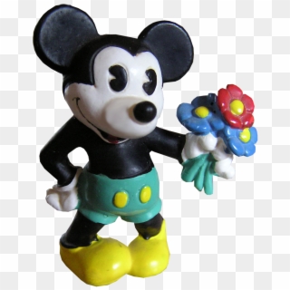 Mickey, Mouse, Flowers - Cartoon Clipart