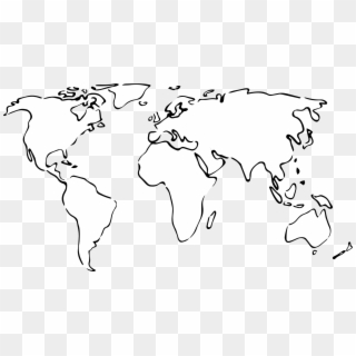 Map - Blank World Map Green Clipart