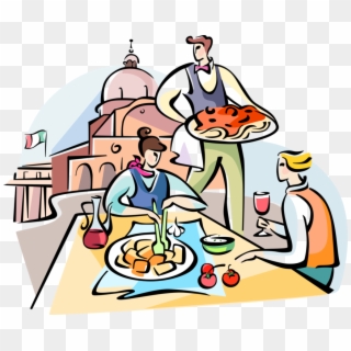 Serves Pasta Lunch Vector Image Illustration Of - Italian Restaurants Clip Art - Png Download