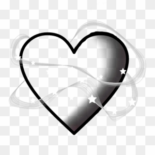 #freetoedit #white #clear #heart #stars #cuori #stelle - Heart Clipart