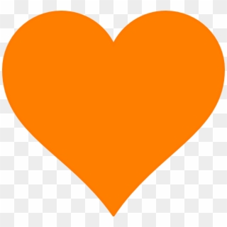 Heart And Angel Wings Png - Orange Heart Emoji Discord Clipart