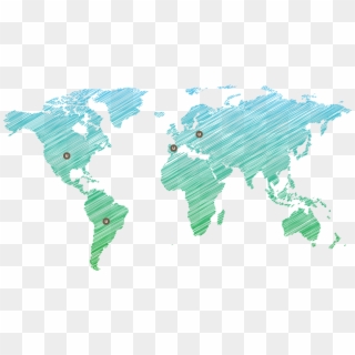 World Map , Png Download - Transparent Background Flat World Map Png Clipart