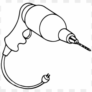 Clipart - Power Drill - Tools - Drill Clipart Black And White - Png Download