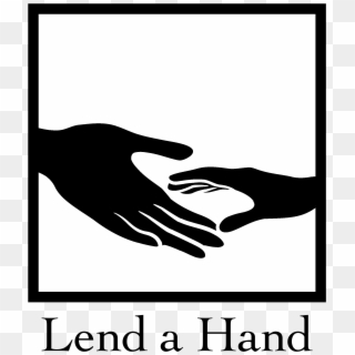 Lend A Hand Logo Black And White - Rotary International Clipart