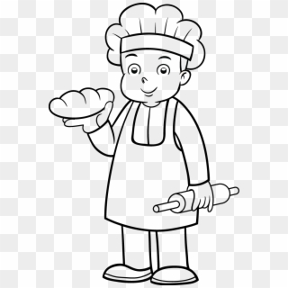 At Getdrawings Com Free - Colouring Picture Of Baker Clipart