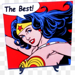 Azulejo Mulher Maravilha - Roy Lichtenstein Wonder Woman Pop Art Clipart