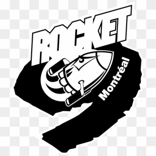 Montreal Rocket Logo Black And White - Illustration Clipart