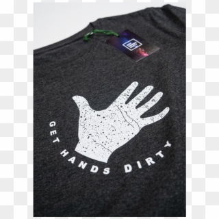 T-shirt Dirty Hand Logo Dark Grey - Woolen Clipart