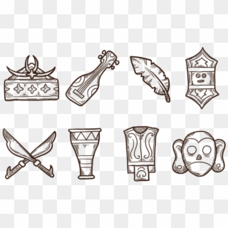 Dayak Icons Vector - Dayak Gawai Icon Clipart