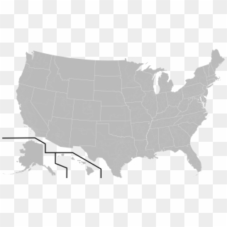Us House Blank White Borders - Blank Congressional District Map Clipart