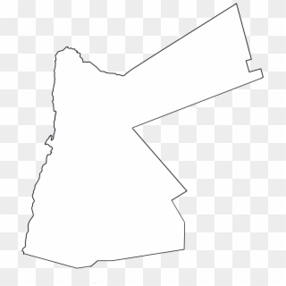 Blank Map Of Jordan - Monochrome Clipart