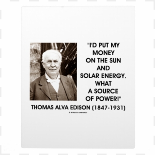 Put My Money On Sun Solar Energy Source Of Power Plaque - Edison Doctor Of The Future Clipart