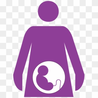 Pregnancy, Woman, Mother, Pink, Purple Png Image With - Vector Graphics Clipart